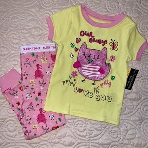 Baby Girls Pajama Set 🦉❤️ 18 Months